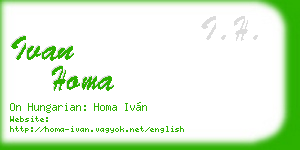 ivan homa business card